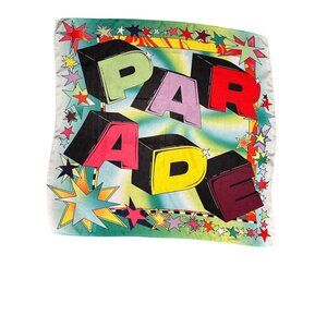 Colorful Parade Polyester & Recycled Polyester Scarf With Star Print